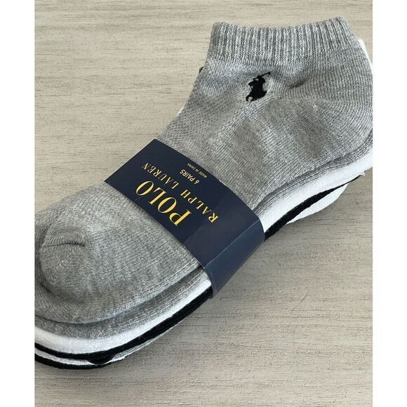 Polo Ralph Lauren Women’s Ankle Socks 6 Pairs Assorted Color Size 9-11 Low Cut - Picture 1 of 8